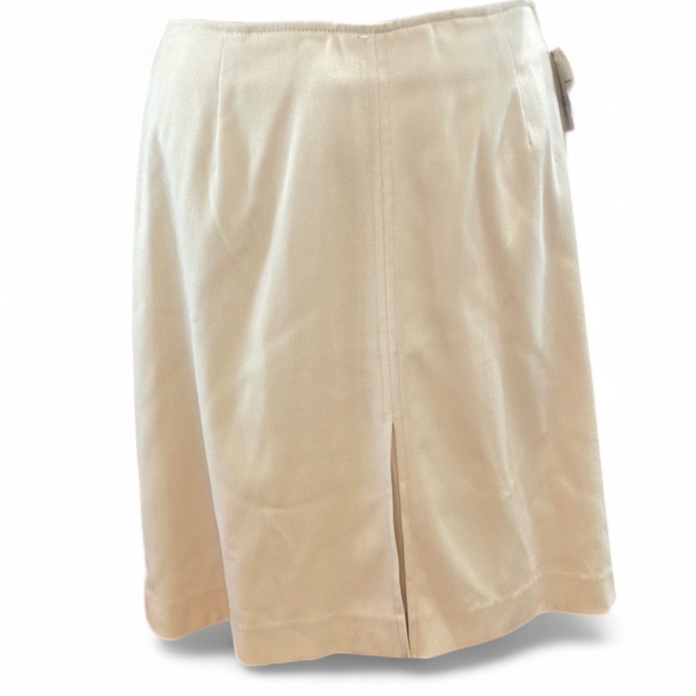 Vintage 80s Liz Claiborne Lizsport skirt cream ivory knee length women’s size 8